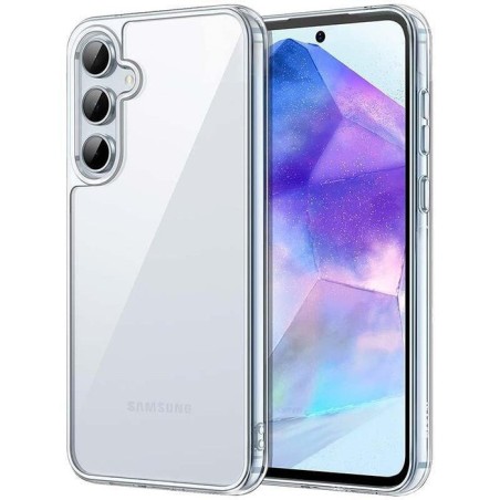 Funda antigolpes premium para samsung galaxy a54 5g acrílico anti-amarillo transparente
