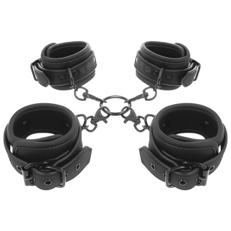 Fetish submissive - set esposas manos y tobillos con forro de nopreno