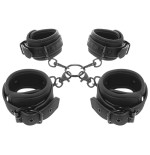 Fetish submissive - set esposas manos y tobillos con forro de nopreno