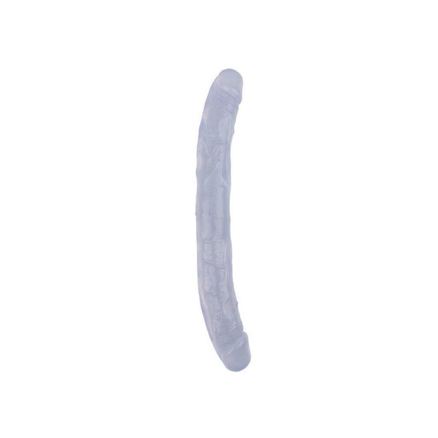 Dildo doble hi-rubber 12.8 transparente