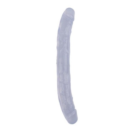 Dildo doble hi-rubber 12.8 transparente
