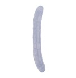 Dildo doble hi-rubber 12.8 transparente