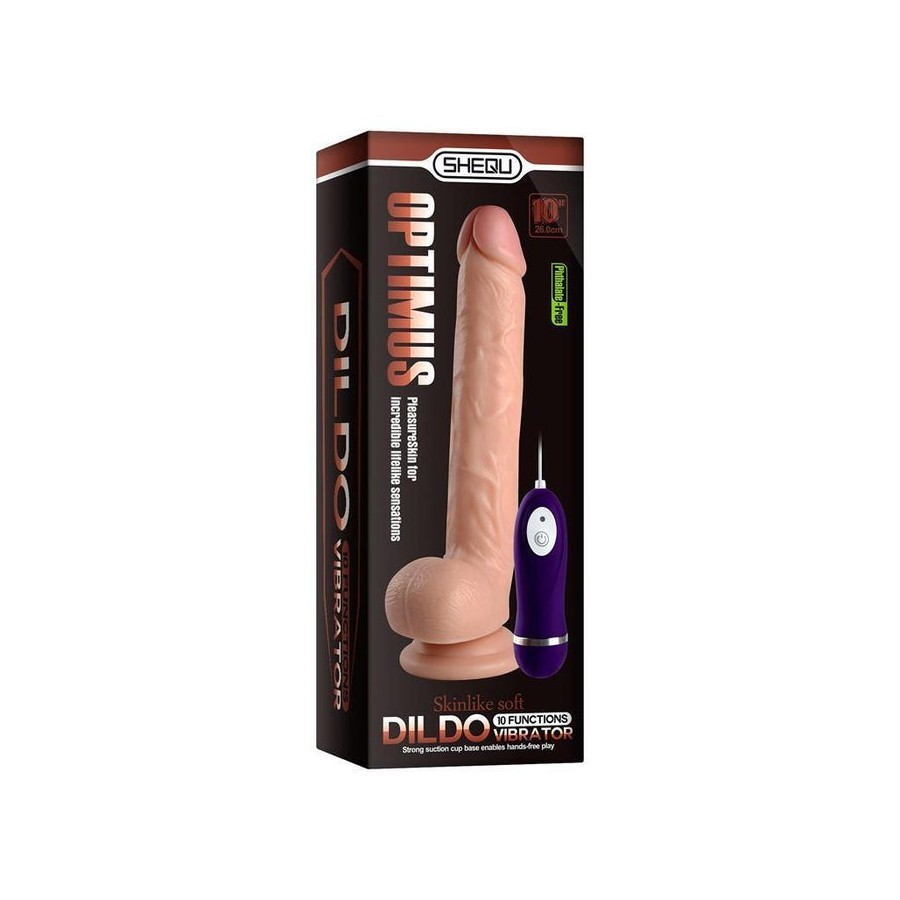 Vibrador realista control remoto optimus 28 cm
