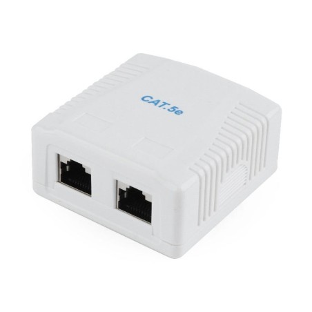 Gembird ncac-2f5e-01 cat5e ftp 2-port surface mount box