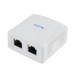 Gembird ncac-2f5e-01 cat5e ftp 2-port surface mount box