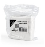 Gembird ncac-2f5e-01 cat5e ftp 2-port surface mount box