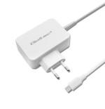 Cargador qoltec 51039 65w 5 20.3v 2 3.25a usb tipo c pd white