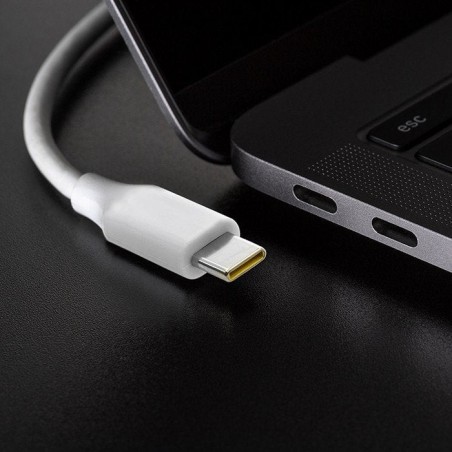 Cargador qoltec 51039 65w 5 20.3v 2 3.25a usb tipo c pd white