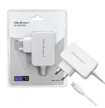 Cargador qoltec 51039 65w 5 20.3v 2 3.25a usb tipo c pd white