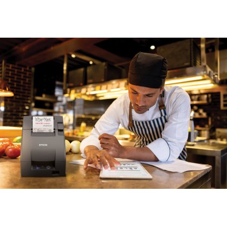 Impresora de ticket matricial epson tm-u220iib con corte automático. conexión rs232. color negro.