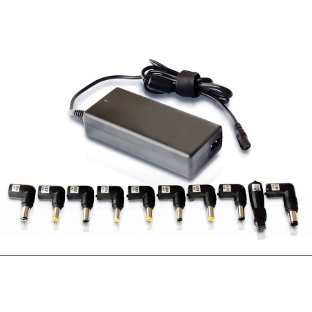 Cargador de portátil leotec home 90w automático 12 conectores voltaje 15-20v