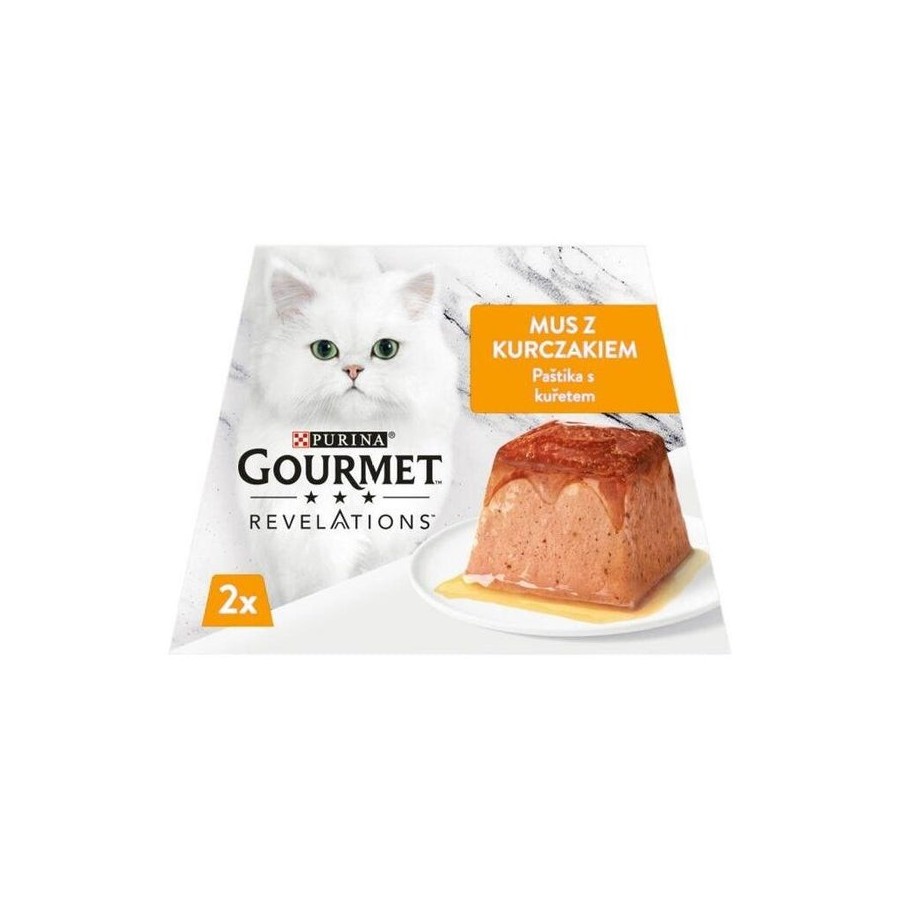 Comida húmeda para gatos purina gourmet revelations pollo  2x57 g