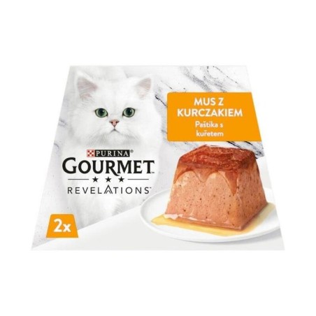 Comida húmeda para gatos purina gourmet revelations pollo  2x57 g
