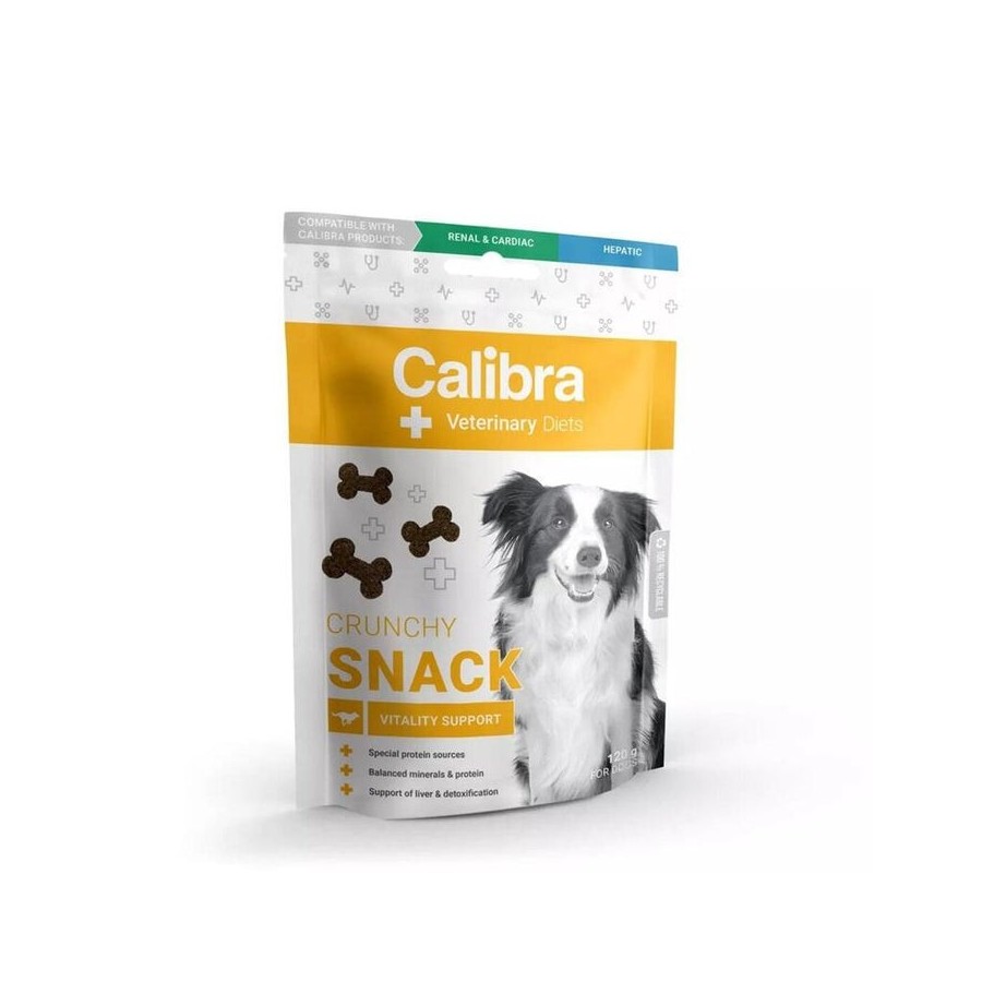 Golosina para perro  calibra vd dog crunchy snack vitality support  120g