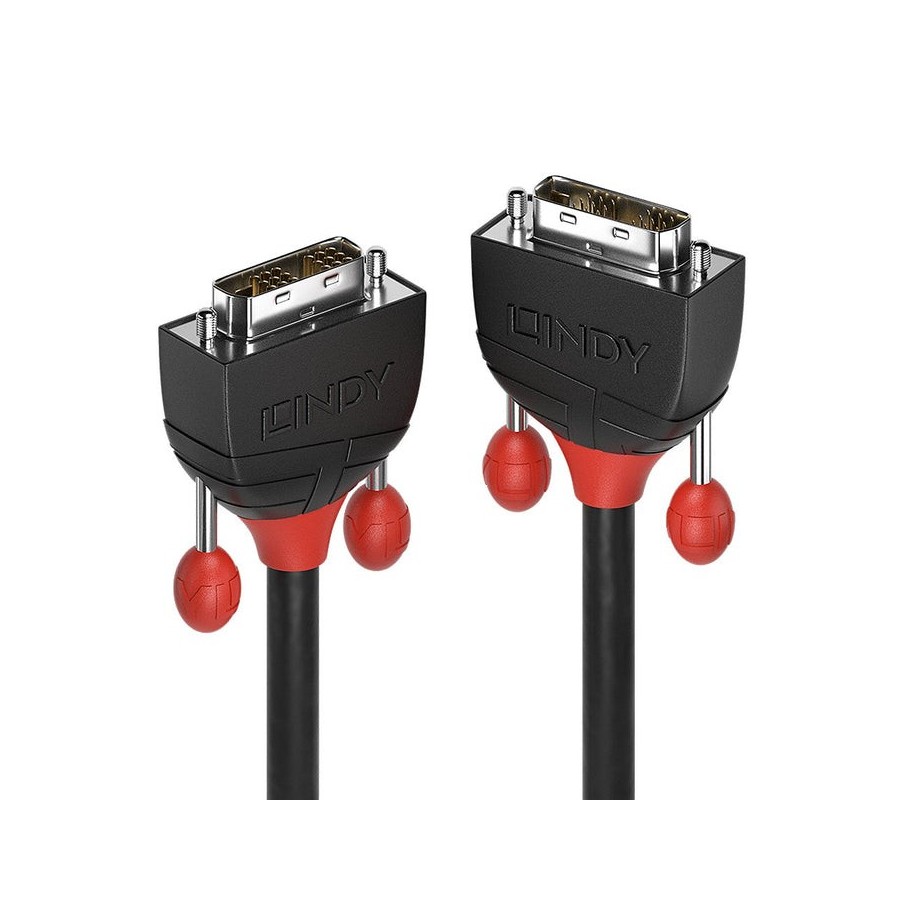 Cable lindy black line - dvi- - dvi-d zu dvi-d - 1 m