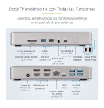 Startech.com thunderbolt 4 multi-display docking station, quad/triple/dual monitor dock, 2x hdmi/2x displayport, 7x usb
