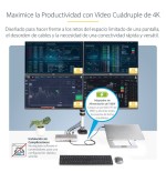 Startech.com thunderbolt 4 multi-display docking station, quad/triple/dual monitor dock, 2x hdmi/2x displayport, 7x usb