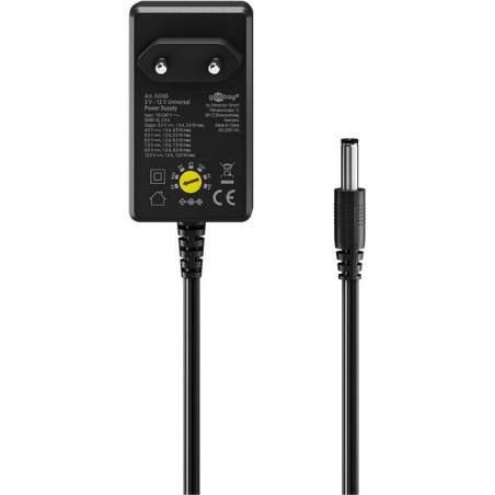 Alimentador universal 3-12v 27w 2.25a 7 conectores dc  y 3 usb goobay