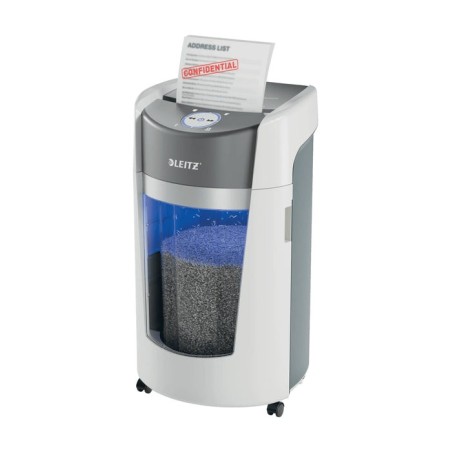 Leitz iq optimax office destructora de papel din p5 - destruye hasta 10 hojas - papelera de 35l con tecnologia de giro