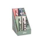 Apli infinite pencil expositor con 20 packs de lapiz infinito hb + mina de recambio + tapon protector - para escribir