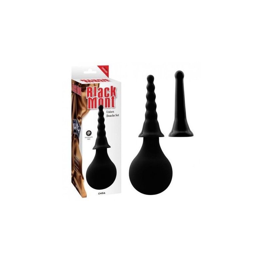 Set ducha anal y funda 15 cm negro