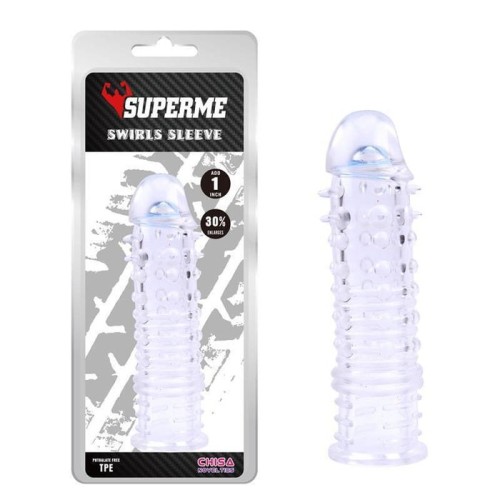 Funda para el pene swirls transparente