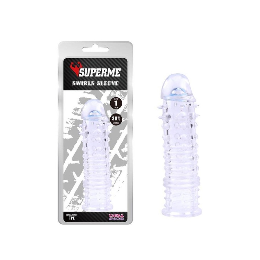 Funda para el pene swirls transparente