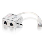 Equip adaptador rj45 cat5e 1 macho a 2 hembras metalico