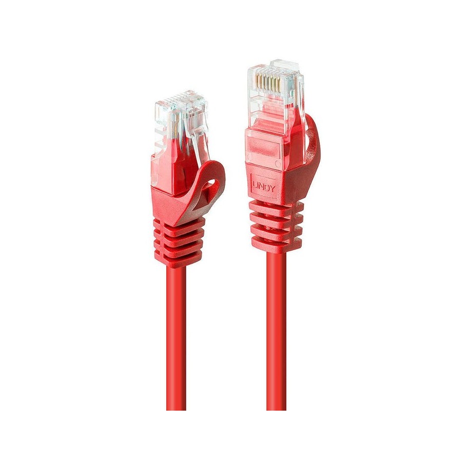 0.5m cat.6 u/utp cable, red