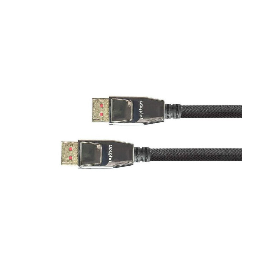 Python displayport 1.4 cable trenzado negro 5m