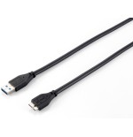 Equip cable usb 3.0 a microusb 128397 conectores macho / macho triple blindaje negro