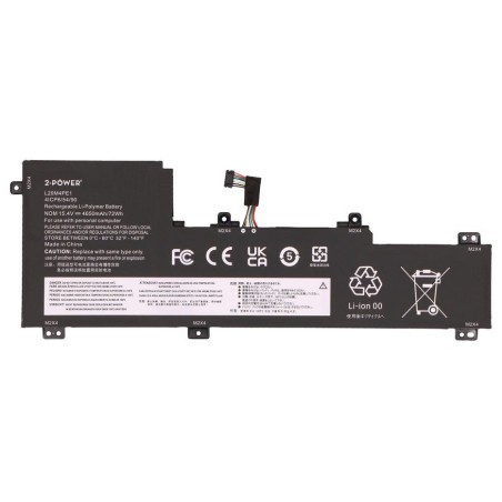 2-power batería 15.4v 4650mah para lenovo yoga slim 7 pro 16ach6 82qq cbp3895a
