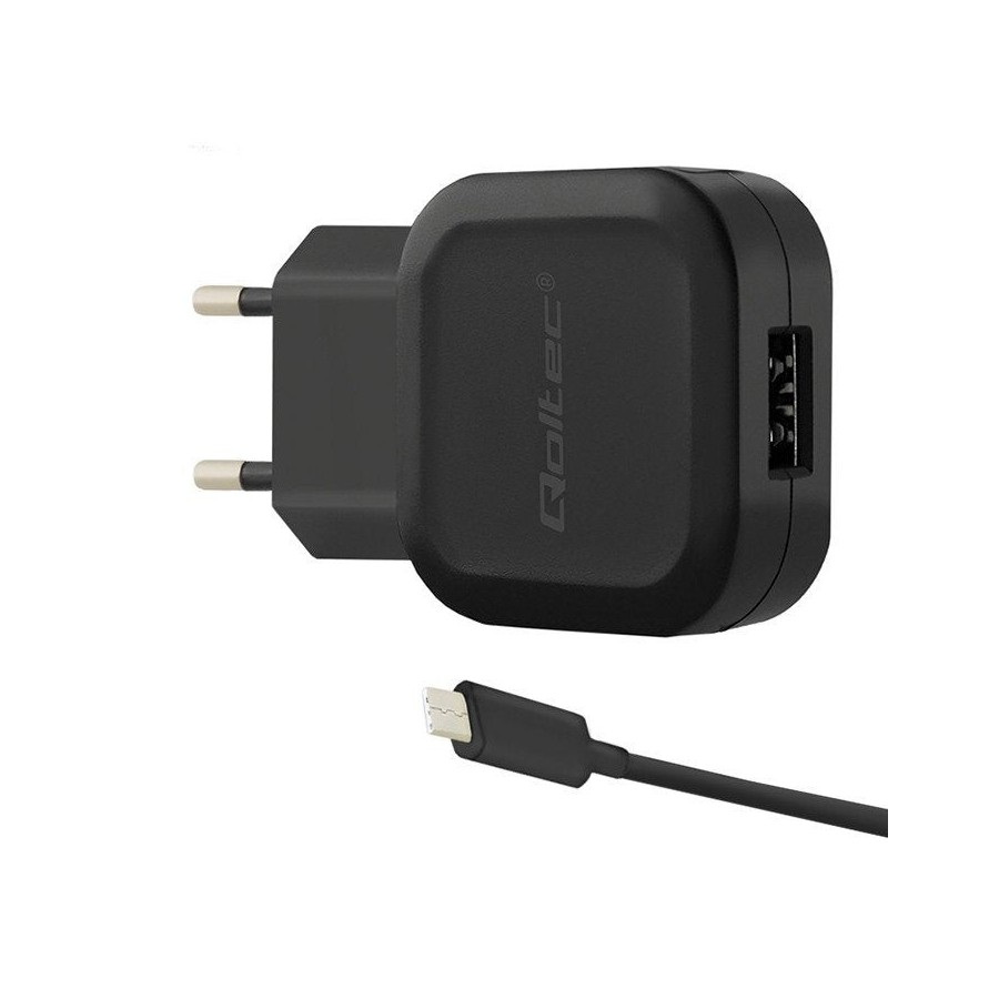 Qoltec cargador 12w 5v 2.4a usb  + cable usb tipo c