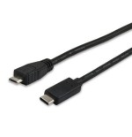 Equip cable usb tipo-c a usb tipo b micro b  1m  para carga (3a) o datos (480mb/s) 12888407