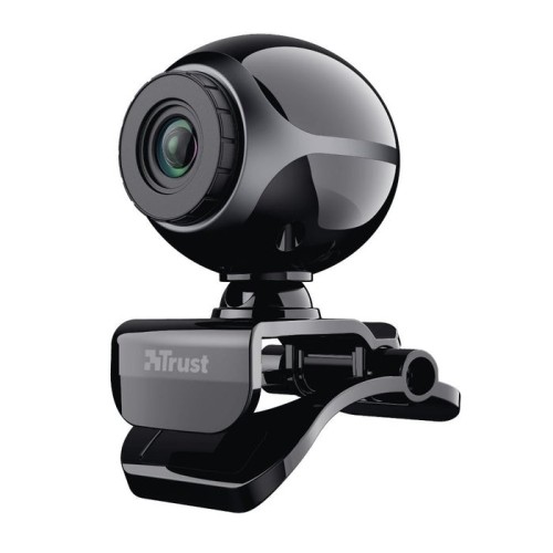 Trust webcam con microfono exis  usb2.0 con pinza ajustable negra / plata