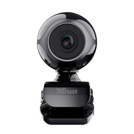 Trust webcam con microfono exis  usb2.0 con pinza ajustable negra / plata
