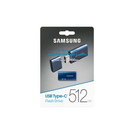 Samsung usb tipo c 512gb 400mb s read 110mb s write compact usb 3.2 gen1 flash blue