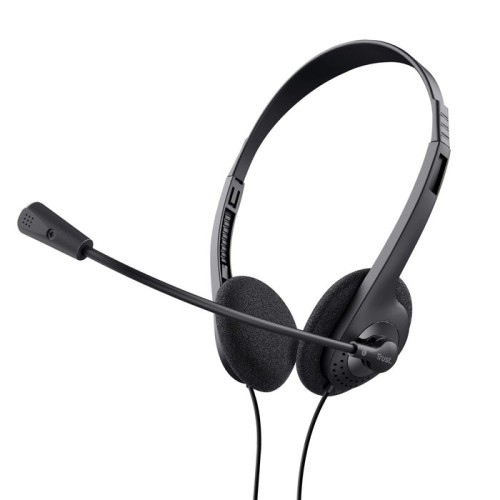 Auriculares trust primo chat con micrófono jack 3.5 negros