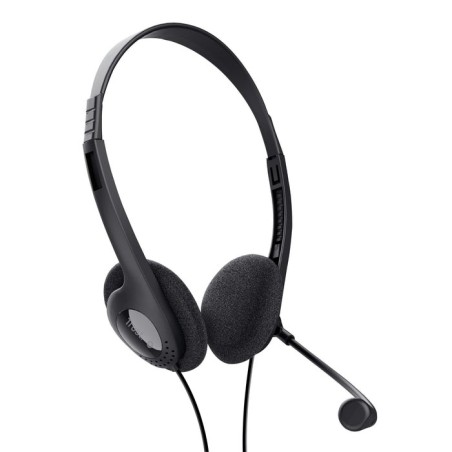 Auriculares trust primo chat con micrófono jack 3.5 negros
