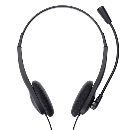 Auriculares trust primo chat con micrófono jack 3.5 negros