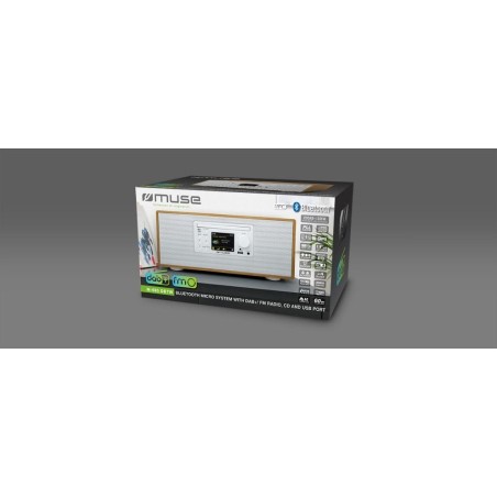Muse m-695dbtw cd micro system with bluetooth, fm dab+ radio and usb port