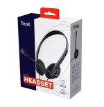 Auriculares trust primo chat con micrófono jack 3.5 negros