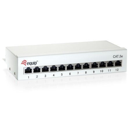 Equip patch panel de escritorio cat 6 apantallado 12 puertos blanco