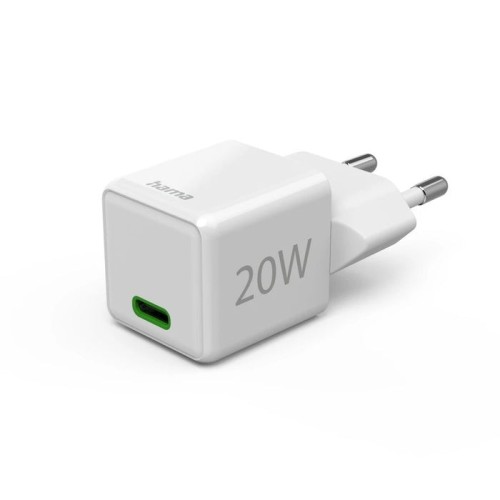 Hama cargador red eléctrica blanco usb-c 20w carga rápida