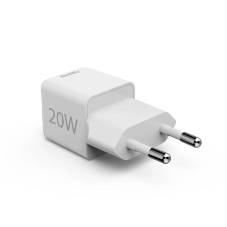 Hama cargador red eléctrica blanco usb-c 20w carga rápida