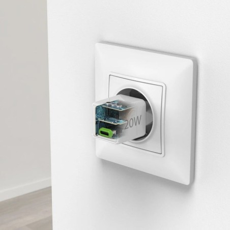 Hama cargador red eléctrica blanco usb-c 20w carga rápida