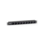 Equip regleta alimentacion rack 19 9 tomas tomas din49440 1u - 16a - 3500w max.cable 1.8m negro