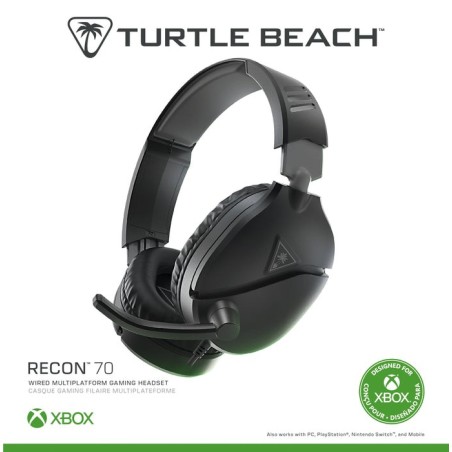 Auriculares turtle beach recon 70  alámbrico diadema juego negro