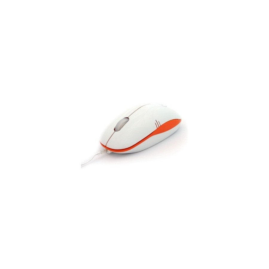 3free raton optico usb mcm101/wo blanco naranja