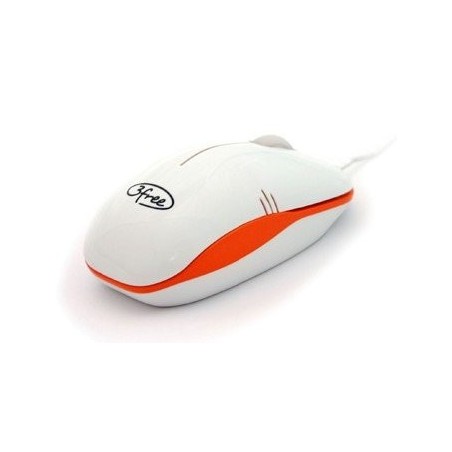 3free raton optico usb mcm101/wo blanco naranja